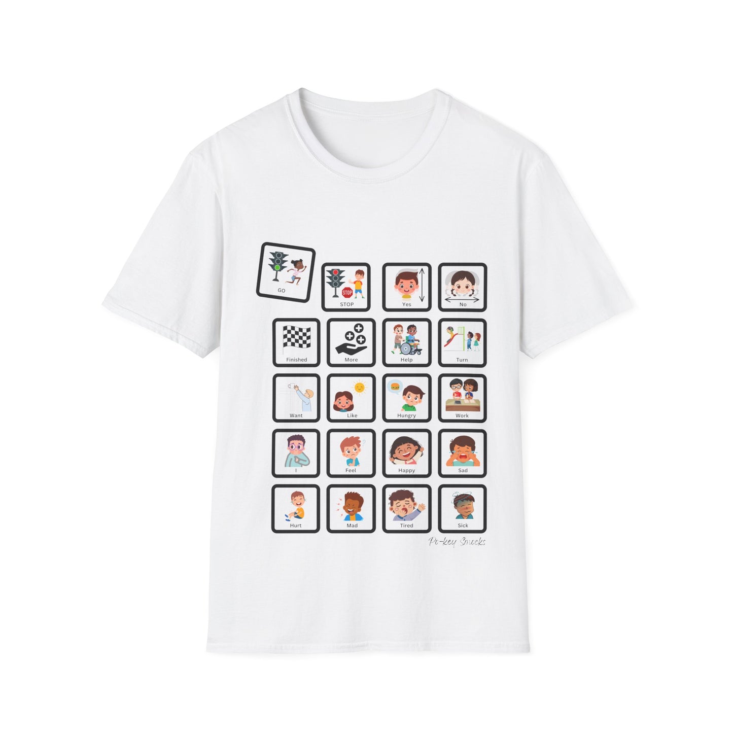 Communication Board - Intermediate - Unisex T-Shirt Smock